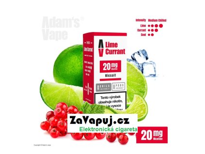 Liquid Adam's Vape SALTS Lime Currant (Limetka a rybíz) 10ml 20mg