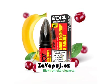 Liquid RIOT X Salt Morello Cherry & Banana (Kyselá višeň a banán) 10ml 5mg