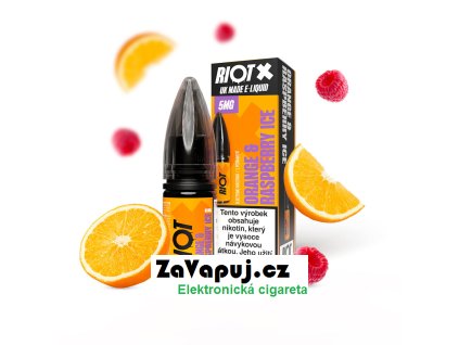 Liquid RIOT X Salt Orange & Raspberry Ice (Ledový pomeranč a malina) 10ml 5mg