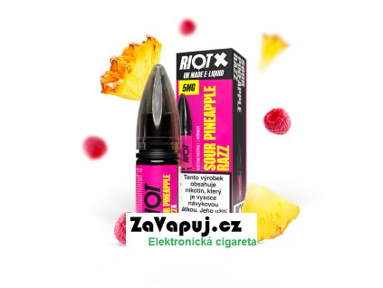 Liquid RIOT X Salt Sour Pineapple Razz (Ananas a nakyslá malina) 10ml 5mg
