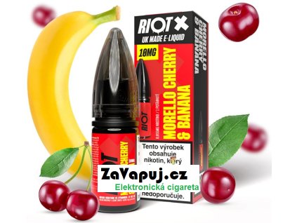 liquid riot x salt morello cherry banana kysela visen a banan 10ml 10mg