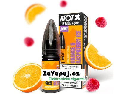 liquid riot x salt orange raspberry ice ledovy pomeranc a malina 10ml 20mg