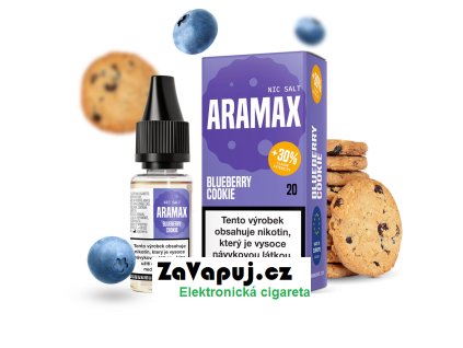 Liquid Aramax Salt Blueberry Cookie (Borůvková sušenka) 10ml 10mg