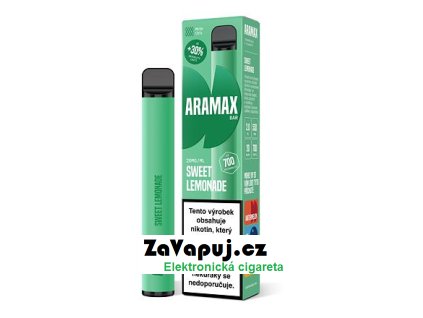 Elektronická cigareta Aramax Bar 700 Sweet Lemonade 20mg