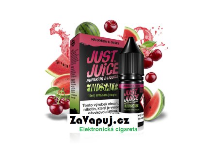 Liquid Just Juice Salt Watermelon & Cherry (Vodní meloun & třešeň) 10ml 20mg
