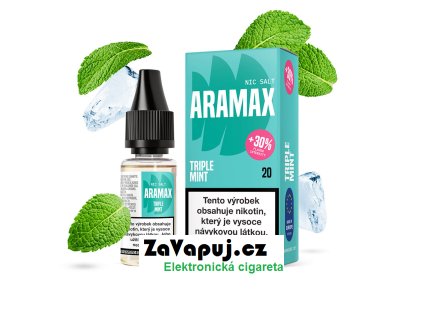 Liquid Aramax Salt Triple Mint (Máta s mentolem) 10ml 20mg
