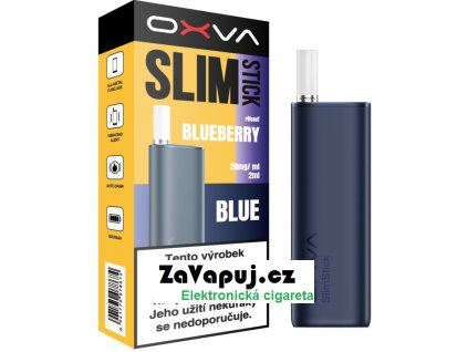oxva slimstick elektronicka cigareta 1500mah blueberry 20mg blue color