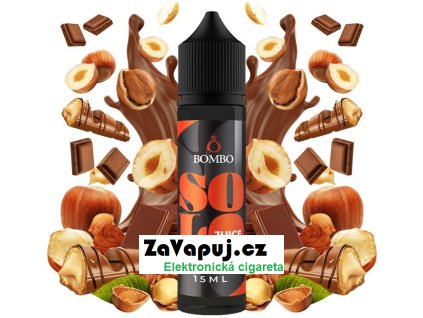 prichut bombo solo juice sv 15ml hazelnut choco waffer tycinka s liskooriskovym kremem