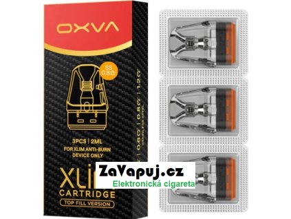 oxva xlim top fill ss cartridge 08ohm 2ml 3pack