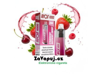 RIOT 1000 Disposable Pod Kit (Strawberry Raspberry Cherry) 18mg