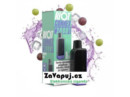 RIOT Connex 1000 předplněná kapsle (Grape Ice) 18mg