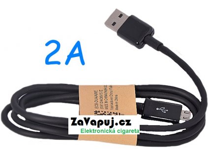 Univerzální USB-MICRO USB kabel 2A Černý (2000mA)