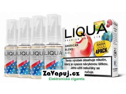 liquid liqua elements 4pack american blend 4x10ml 6mg americky michany tabak
