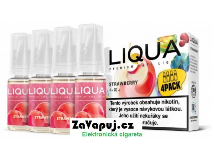 liquid liqua elements 4pack strawberry 4x10ml 6mg jahoda
