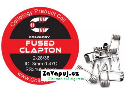 coilology fused clapton predmotane spiralky ss316 047ohm 10ks