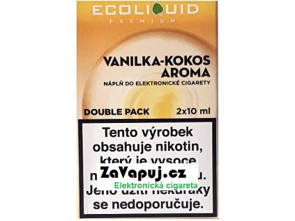 Liquid Ecoliquid Premium 2Pack Vanilla Coconut 2x10ml - 12mg