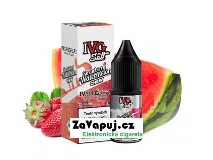 Liquid IVG Salt Strawberry Watermelon Chew (Jahodovo melounová žvýkačka) 10ml 10mg