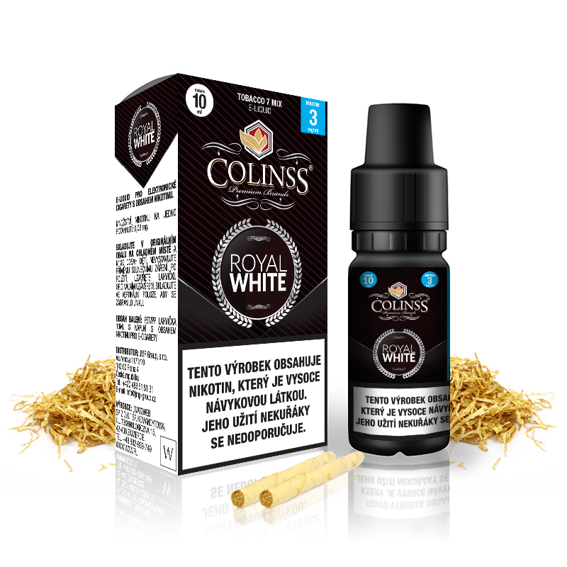 Liquid Colinss - Royal White (Cigaretový tabák) 10ml 0mg