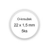 Sada O-kroužků / těsnění 22x1,5 mm (5ks)