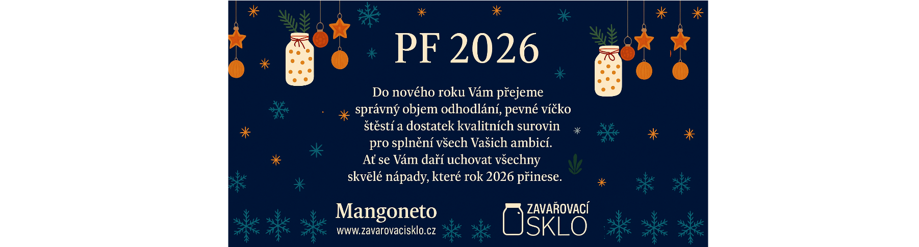 Zavařovací sklenice a víčka - PF 2026