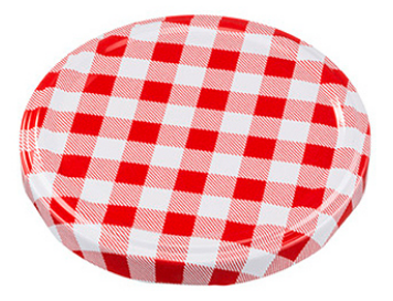 Zavařovací víčko KÁRO ČERVENÉ TO 82 (paster do 105°C)