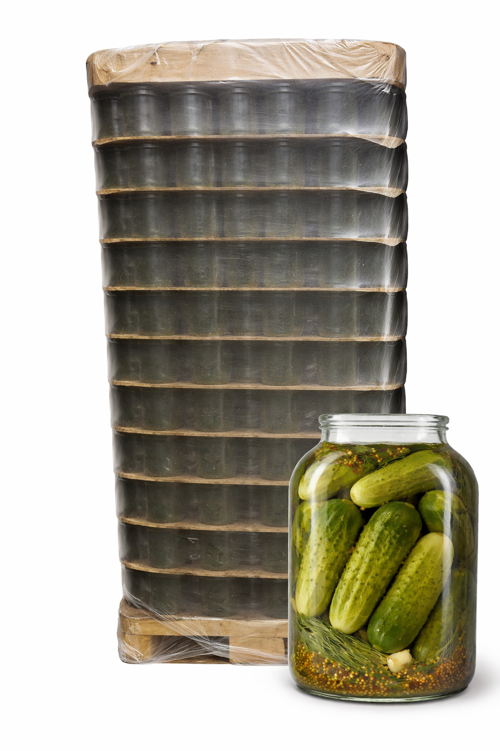 Paleta zavařovací sklenice OKURKÁČ 3680 ml TO 100 na okurky