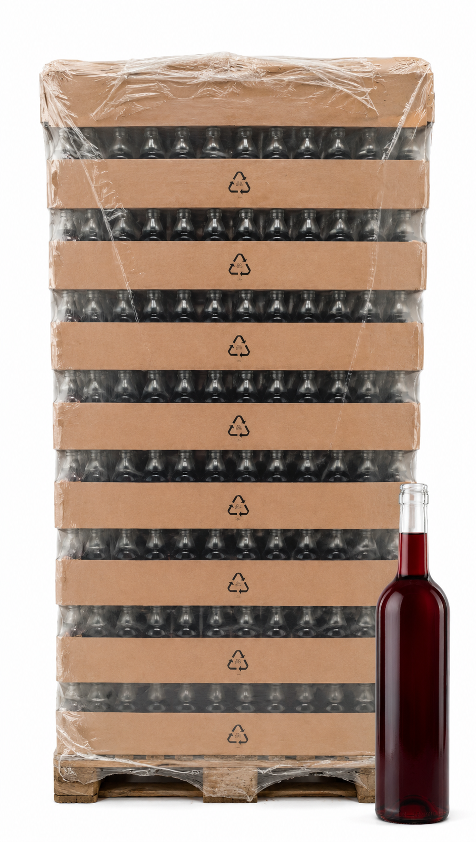 Lahev BORD 500 ml čirá / PALETA - 28 mm PALETA/počet ks na paletě: 1470