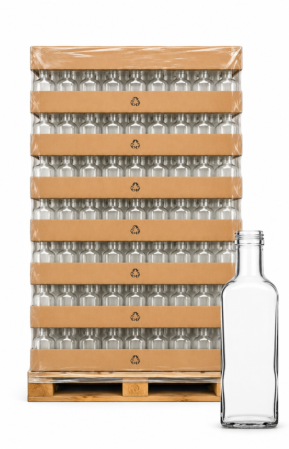Lahev MARASCA 250 ml čirá / PALETA - 31,5 mm PALETA/počet ks na paletě: 2100
