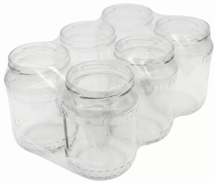 Sklenice na med FACETA 720 ml čirá PACK v balení 6 ks | Zavarovacisklo.cz