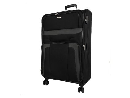 Velký textilní kufr na kolečkách Skyline Orlando 4w L (Barva Black)