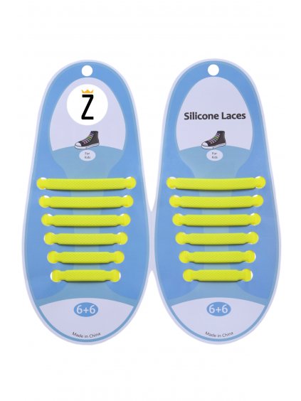 Silikonové tkaničky dětské žluté