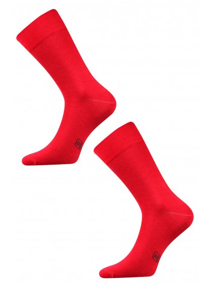 Pánské ponožky Decolor červená detail dvojka