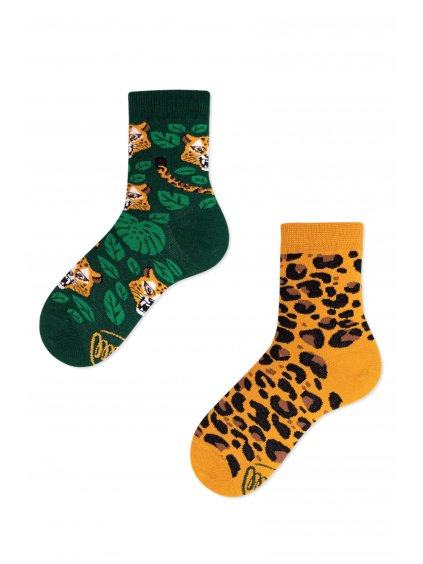 Veselé ponožky el leopardo Det