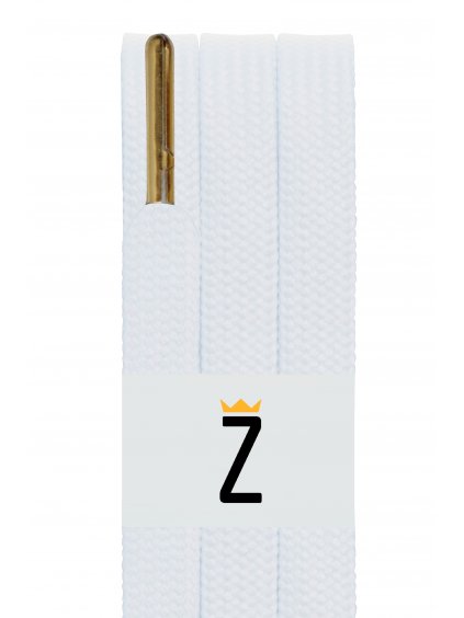 ploché tkaničky do bot bíláM zlata koncovka