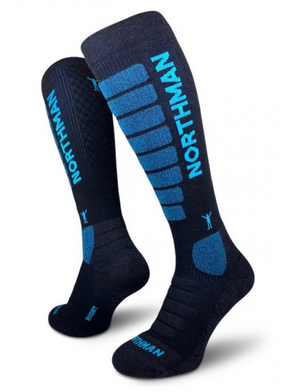 Ponožky Northman Ski compress tmavě modrá