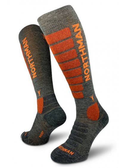 Ponožky Northman Ski compress šedá