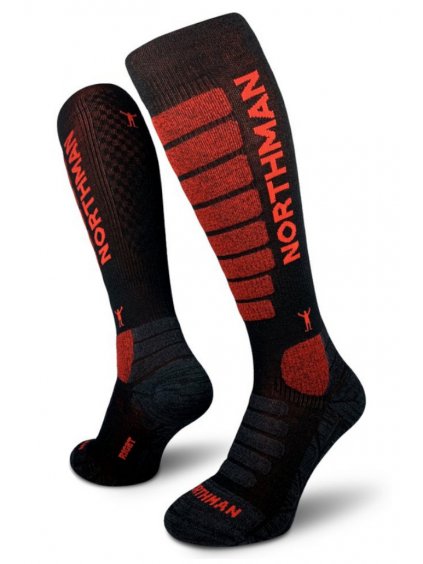 Ponožky Northman Ski compress tmavě černá