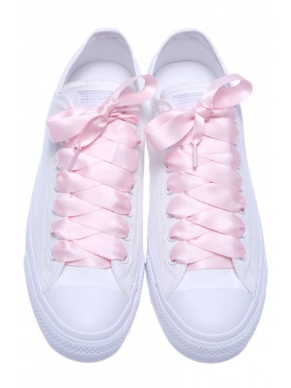 Saténové tkaničky do bot růžové 2