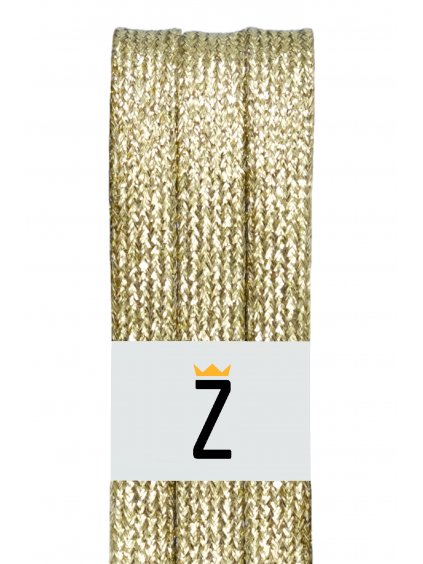 třpytivé tkaničky do bot světle zlatá