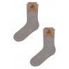 Pletené ponožky z alpaky, béžová - 3 páry