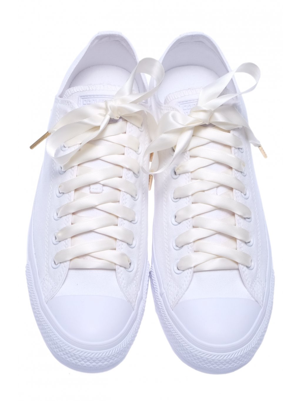 Saténové tkaničky do bot krémová bílá 2