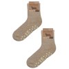 Protišmykové vlnené ponožky - béžové (Veľkosť 42-47)