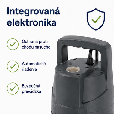 Integrovaná elektronika a ochrana čerpadla LEO LKS-1102SE