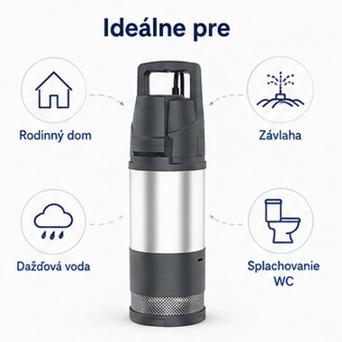 Použitie čerpadla LEO LKS-902SE pre dom, závlahu a dažďovú vodu