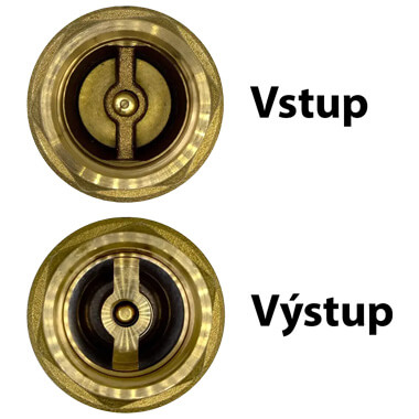 Vstup a výstup celomosadznej spätnej klapky 1 palec