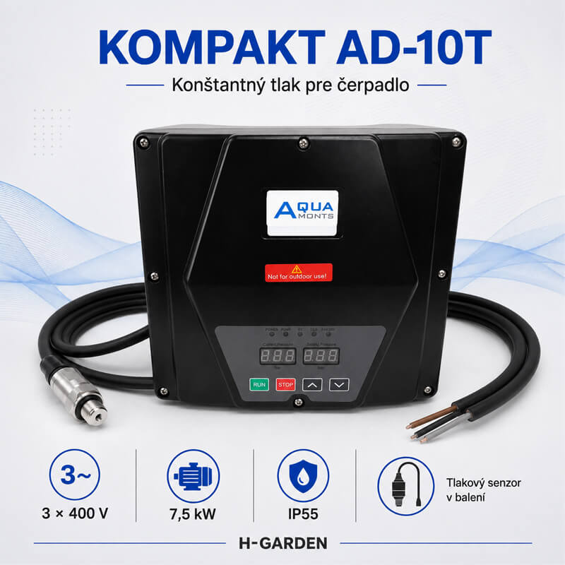 Frekvenčný menič KOMPAKT AD-10T 7,5 kW pre trojfázové čerpadlá 400 V