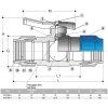 guľovy ventil 25x25mm