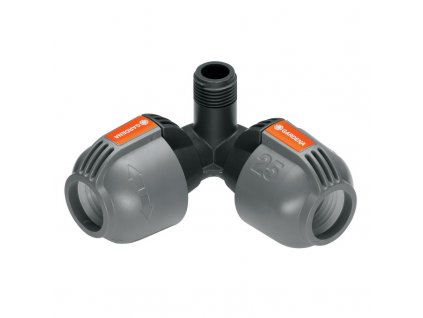 L-kus 25 mm x vonkajší závit 1/2", rohová prípojka zadažďovača