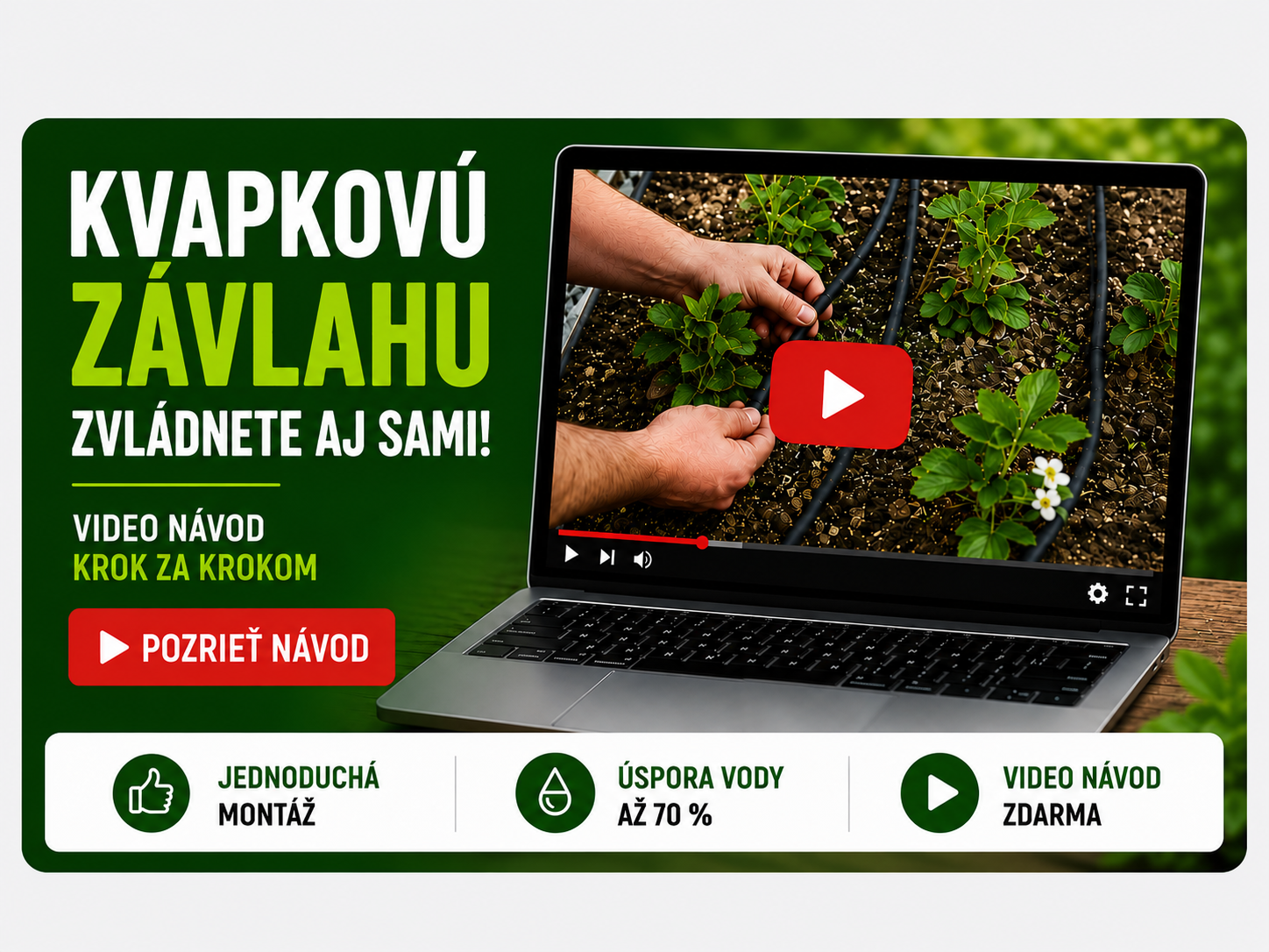 Kvapková závlaha - video postup