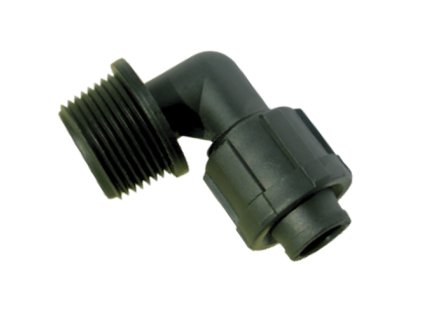 Kvapkové koleno 90°, 17 x 3/4" vonkajší závit pre tenkostenné hadice